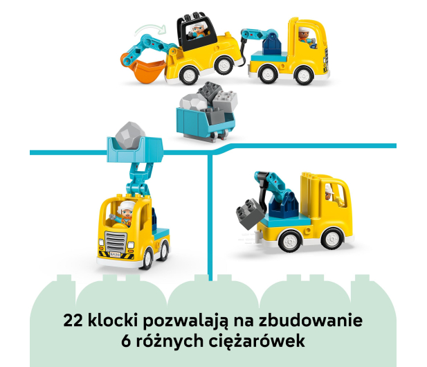 LEGO DUPLO 10475 Maszyny budowlane 3 w 1 - 1473398 - zdjęcie 6